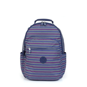 Mochila Kipling Azul Seoul Estampado 