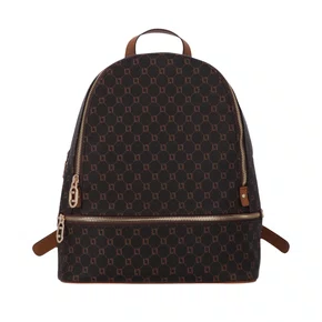 Mochila Luz da Lua Marrom Monograma Couro