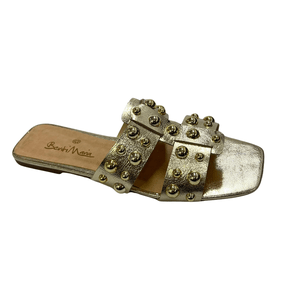 Rasteira Berti Maria Feminina Ouro Light Couro