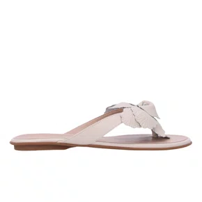 Rasteira Luz da Lua Feminina Panna Couro