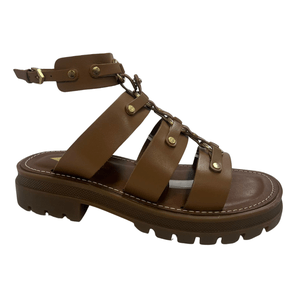 Sandália Carrano Feminina Gladiadora Camel Couro