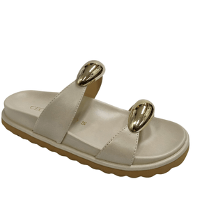 Sandália Cecconelo Birken Off White Couro