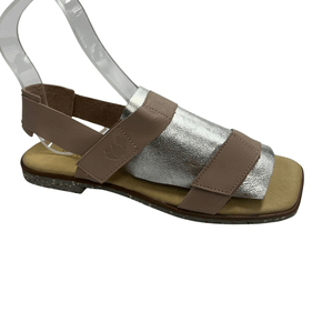 Sandalia Ipama Feminina Prata Pale Rose Couro