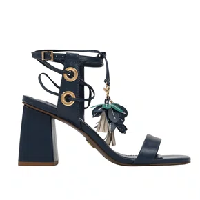 Sandália Jorge Bischoff Feminina Azul Marinho Cordas Couro