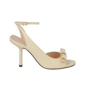 Sandália Luiza Barcelos Feminina Salto Alto Off White Couro