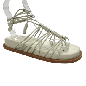 Sandália Santa Lolla Feminina Birken Off White Amarração