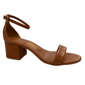 Sandália Santa Lolla Feminina Salto Bloco Safari Couro