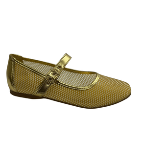 Sapatilha Berti Maria Feminina Telada Metallic Ouro