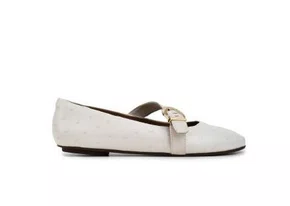 Sapatilha Jorge Bischoff Feminina Off White Couro 