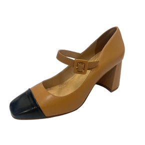 Sapato Berti Maria Preto Ambar Salto Bloco Couro 
