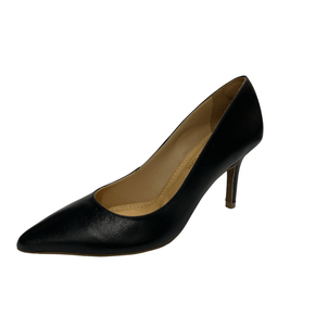 Scarpin Berti Maria Preta Couro 