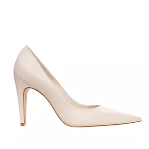Scarpin Carrano Feminino Gio Salto Fino Lait Couro