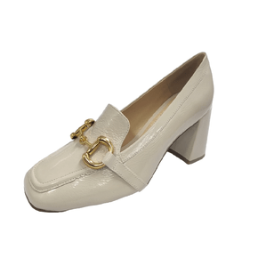 Scarpin Cecconello Off White Verniz Couro 