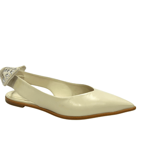 Slingback Carrano Feminino Off White Couro