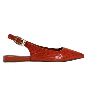 Slingback Jorge Bischoff Andina Snake Caramelo Couro