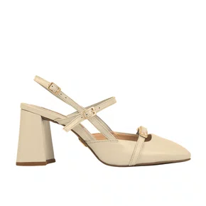 Slingback Jorge Bischoff Feminina Off White Couro