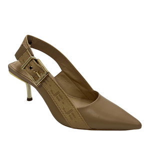 Slingback Jorge Bischoff Feminino Nude Couro
