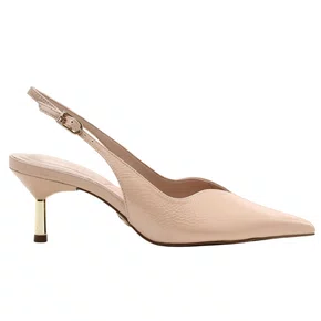 Slingback Jorge Bischoff Feminino Nude Couro