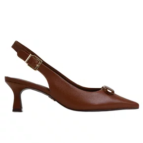 Slingback Jorge Bischoff Marrom Tabaco Couro