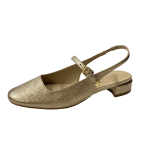 Slingback Luz da Lua Ouro Couro 