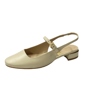 Slingback Luz da Lua Panna Couro 