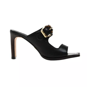 Tamanco Jorge Bischoff Feminino Preto Couro Camuça