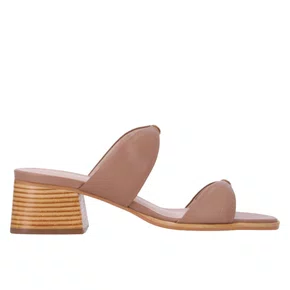 Tamanco Luz da Lua Feminino Salto Bloco Mousse Couro