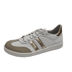 Tênis Berti Maria Branco Prata Couro 