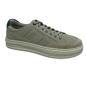 Tênis Democrata Masculino Go Denin Wide Cinza Couro Camurça