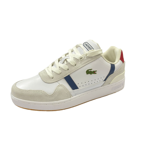 Tênis Lacoste T-clip White Navy Red Couro 