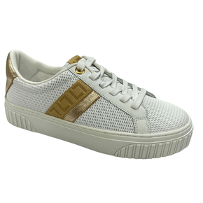 Tênis Luz da Lua Feminino Branco Couro Tramado 