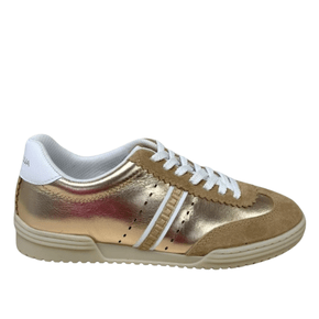 Tênis Luz da Lua Feminino Nocciola Ouro Couro