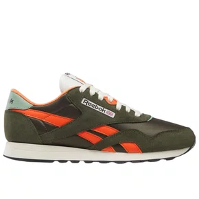 Tênis Masculino Reebok CL Nylon Verde Musgo Laranja