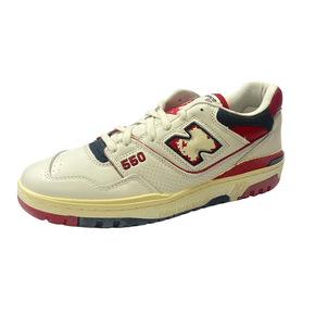 Tênis New Balance BB550VGA Bege Vermelho Couro 