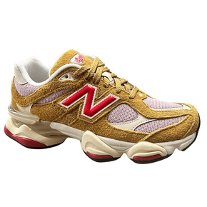 Tênis New Balance Feminino 9060 Caramelo Rosa Couro Camurça