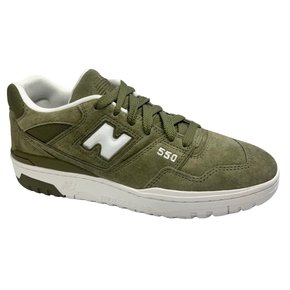 Tênis New Balance Masculino 550 Oliva Couro Camurça