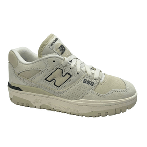 Tênis New Balance Unissex 550 Bege Claro Grafite Couro Camurça