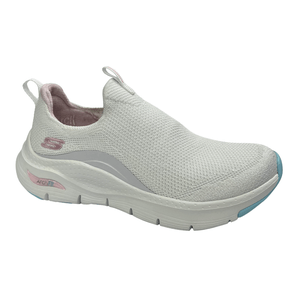 Tênis Skechers Feminino Slip On Arch Fit Branco Multi