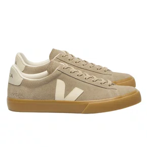 Tênis Veja Campo Feminino Suede Taupe Pierre Natural Couro