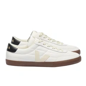 Tênis Veja Feminina Leather White Black Bark