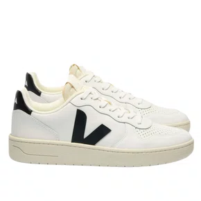 Tênis Veja Feminino V-10 Prime Leather Extra Black White