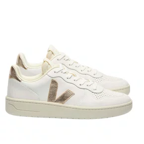 Tênis Veja Feminino V-10 Prime Leather Extra White Platine