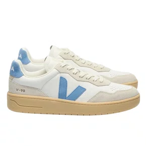 Tênis Veja Feminino V-90 Leather Extra White Aqua Natural
