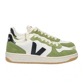 Tênis Veja Feminino V10 Leather White Black Kiwi