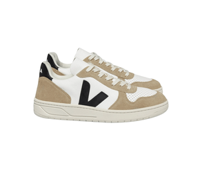 Tênis Veja V-10 Extra White Black Sahara Couro 