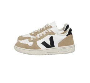 Tênis Veja V-10 Extra White Black Sahara Couro 
