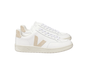 Tênis Veja V-12 Branco Nude Couro
