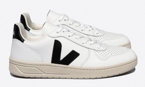 Tênis Veja V10 Branco Preto Couro