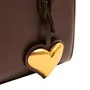 Bolsa Cecconello Feminina Brown Ouro Couro Pequena