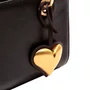 Bolsa Cecconello Feminina Preto Ouro Couro Pequena